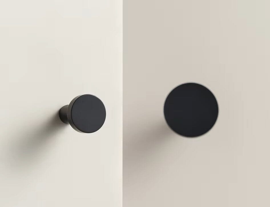Black Metal Circle Wall Hook - Aerial Art