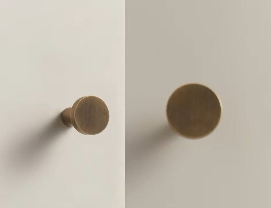 Brushed Brass Circle Wall Hook - Aerial Art