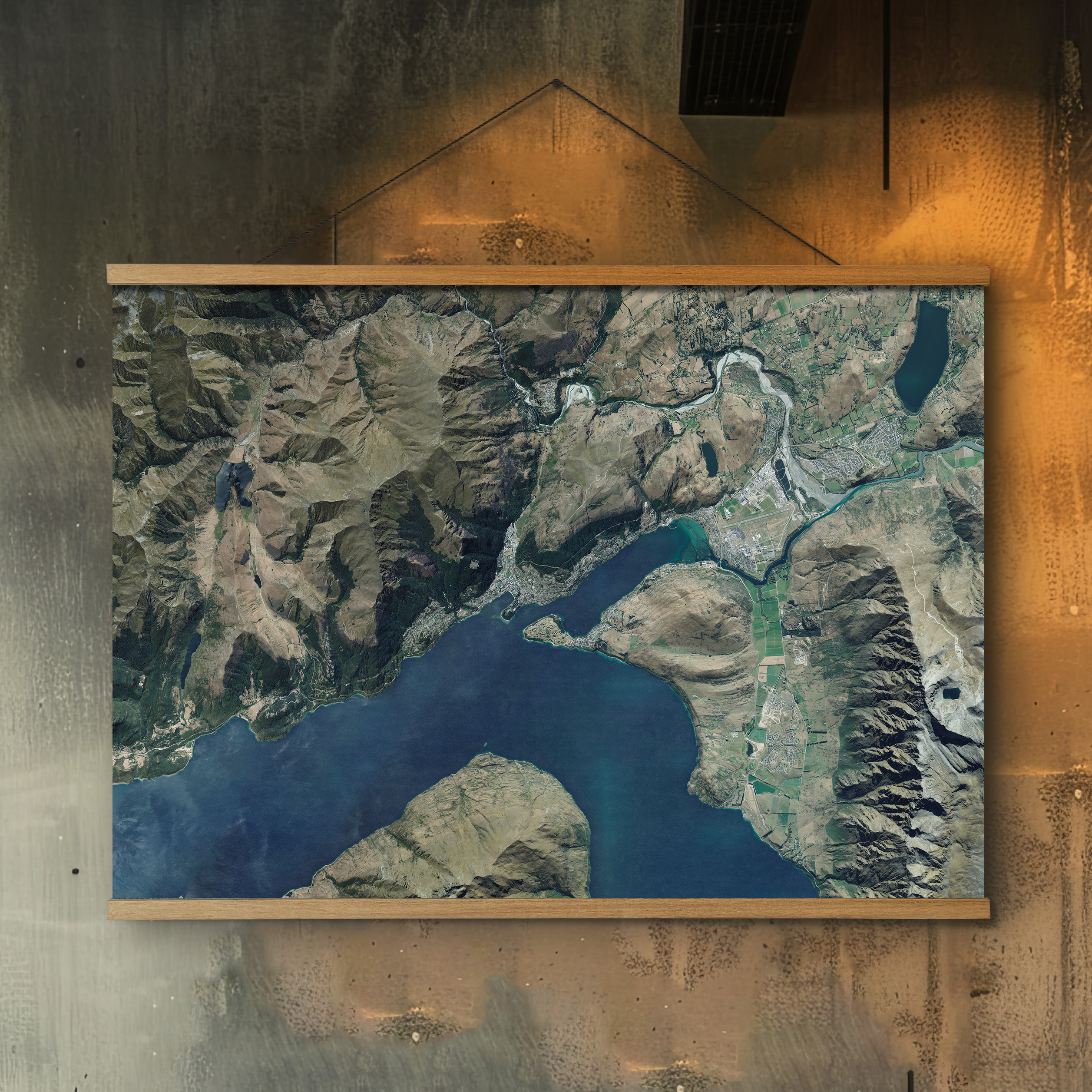Queenstown - Zoomed In on the Township - Aerial Art