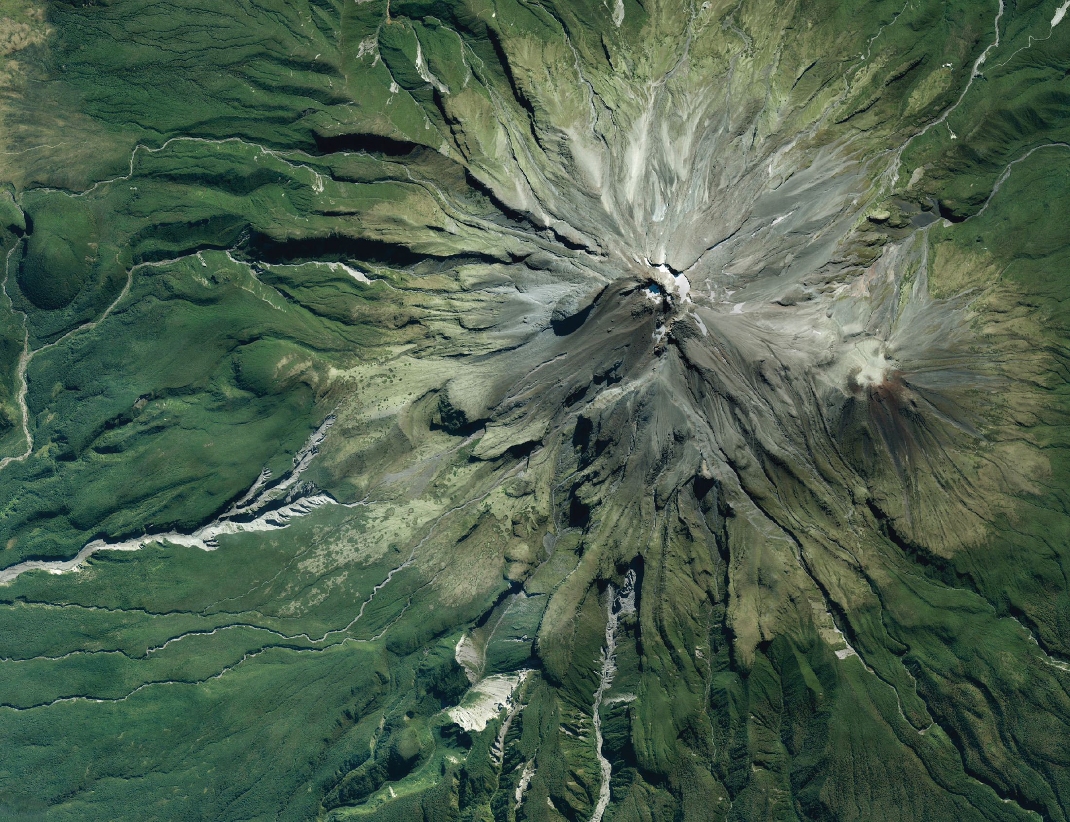 Mount Taranaki with Coastline - Aerial Art
