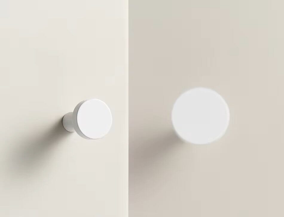 White Metal Circle Wall Hook - Aerial Art